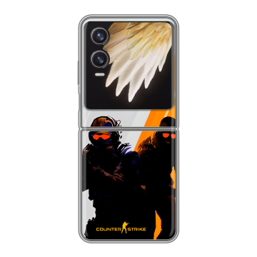 Пластиковый чехол на Tecno Phantom V Flip 2 с принтом Контер страйк Counter strike