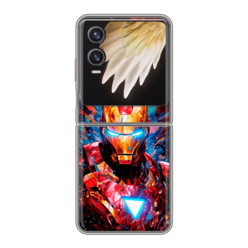 Пластиковый чехол на Tecno Phantom V Flip 2 с принтом Железный человек Ironman Пластиковый чехол на Tecno Phantom V Flip 2 с принтом Железный человек Ironman