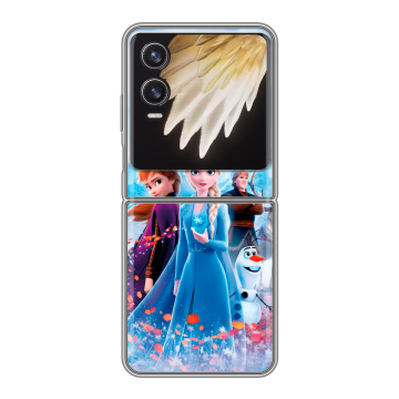 Пластиковый чехол на Tecno Phantom V Flip 2 с принтом Холодное сердце Frozen