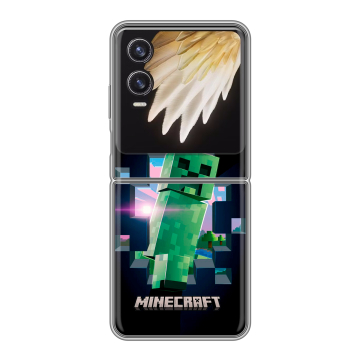 Пластиковый чехол на Tecno Phantom V Flip 2 с принтом Майнкрафт Minecraft Пластиковый чехол на Tecno Phantom V Flip 2 с принтом Майнкрафт Minecraft