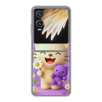Пластиковый чехол на Tecno Phantom V Flip 2 с принтом для девочек Пластиковый чехол на Tecno Phantom V Flip 2 с принтом для девочек