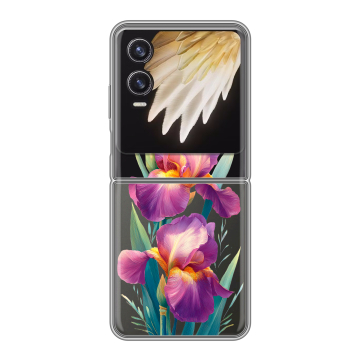 Пластиковый чехол на Tecno Phantom V Flip 2 с принтом Цветы орхидеи