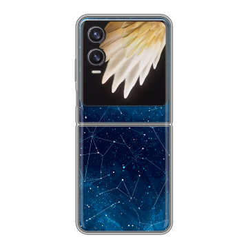 Пластиковый чехол на Tecno Phantom V Flip 2 с принтом Космос звезды