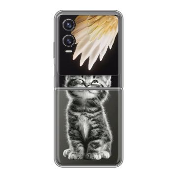 Пластиковый чехол на Tecno Phantom V Flip 2 с принтом Котенок Пластиковый чехол на Tecno Phantom V Flip 2 с принтом Котенок
