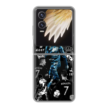 Пластиковый чехол на Tecno Phantom V Flip 2 с принтом Реал Роналдо Пластиковый чехол на Tecno Phantom V Flip 2 с принтом Реал Роналдо