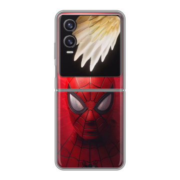 Пластиковый чехол на Tecno Phantom V Flip 2 с принтом Spiderman Человек паук
