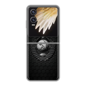 Пластиковый чехол на Tecno Phantom V Flip 2 с принтом Герб Флаг СССР Пластиковый чехол на Tecno Phantom V Flip 2 с принтом Герб Флаг СССР