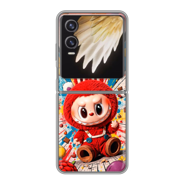 Пластиковый чехол на Tecno Phantom V Flip 2 с принтом Labubu Лабубу Пластиковый чехол на Tecno Phantom V Flip 2 с принтом Labubu Лабубу