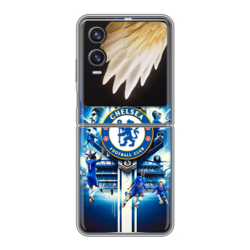 Пластиковый чехол на Tecno Phantom V Flip 2 с принтом Chelsea Челси