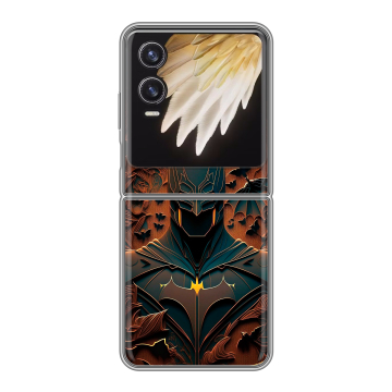 Пластиковый чехол на Tecno Phantom V Flip 2 с принтом Batman Бэтмен