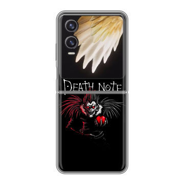 Пластиковый чехол на Tecno Phantom V Flip 2 с принтом Death note Тетрадь смерти