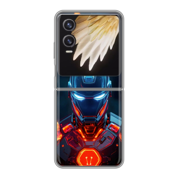 Пластиковый чехол на Tecno Phantom V Flip 2 с принтом IronMan Железный человек