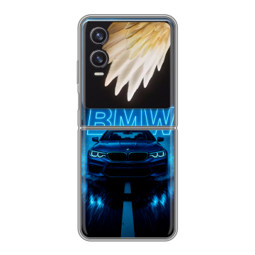 Пластиковый чехол на Tecno Phantom V Flip 2 с принтом BMW БМВ