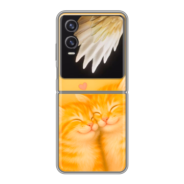 Пластиковый чехол на Tecno Phantom V Flip 2 с принтом Милые котята Пластиковый чехол на Tecno Phantom V Flip 2 с принтом Милые котята