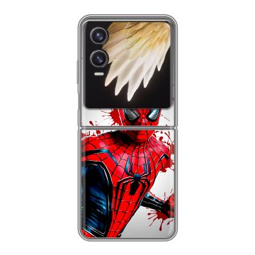 Пластиковый чехол на Tecno Phantom V Flip 2 с принтом Spiderman Человек паук Пластиковый чехол на Tecno Phantom V Flip 2 с принтом Spiderman Человек паук