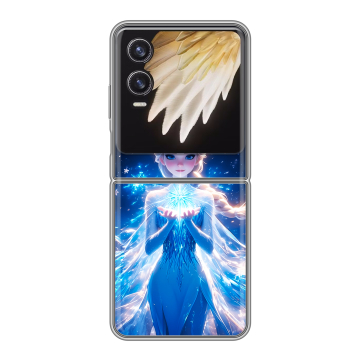 Пластиковый чехол на Tecno Phantom V Flip 2 с принтом Холодное сердце Frozen