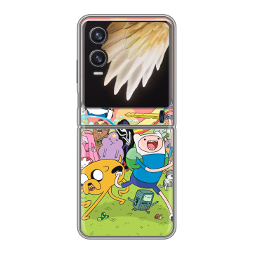 Пластиковый чехол на Tecno Phantom V Flip 2 с принтом Adventure time Время приключений
