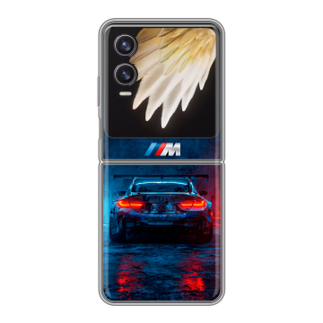Пластиковый чехол на Tecno Phantom V Flip 2 с принтом BMW БМВ