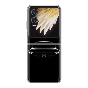 Пластиковый чехол на Tecno Phantom V Flip 2 с принтом Mercedes Мерседес