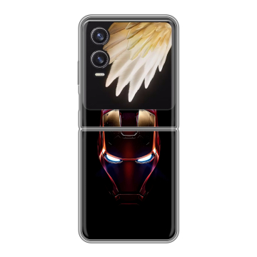 Пластиковый чехол на Tecno Phantom V Flip 2 с принтом IronMan Железный человек Пластиковый чехол на Tecno Phantom V Flip 2 с принтом IronMan Железный человек