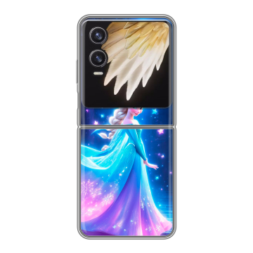 Пластиковый чехол на Tecno Phantom V Flip 2 с принтом Холодное сердце Frozen
