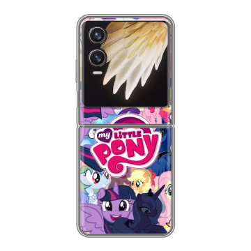 Пластиковый чехол на Tecno Phantom V Flip 2 с принтом My little pony Дружба чудо