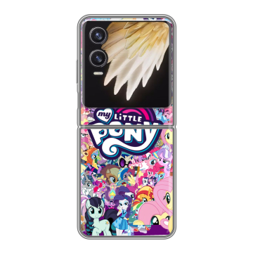 Пластиковый чехол на Tecno Phantom V Flip 2 с принтом My little pony Дружба чудо Пластиковый чехол на Tecno Phantom V Flip 2 с принтом My little pony Дружба чудо