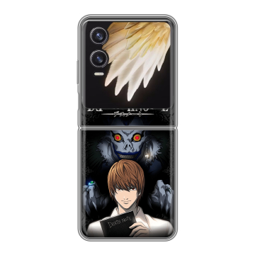 Пластиковый чехол на Tecno Phantom V Flip 2 с принтом Death note Тетрадь смерти