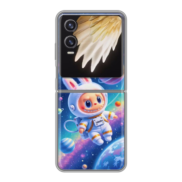 Пластиковый чехол на Tecno Phantom V Flip 2 с принтом Labubu Лабубу Пластиковый чехол на Tecno Phantom V Flip 2 с принтом Labubu Лабубу