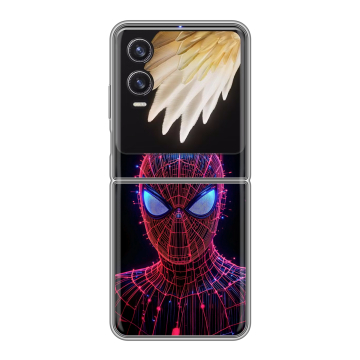 Пластиковый чехол на Tecno Phantom V Flip 2 с принтом Spiderman Человек паук Пластиковый чехол на Tecno Phantom V Flip 2 с принтом Spiderman Человек паук