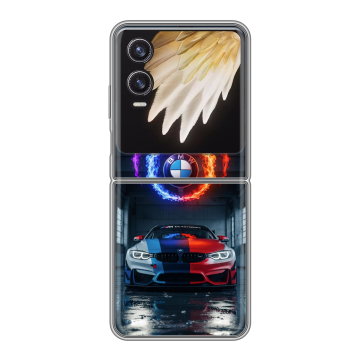 Пластиковый чехол на Tecno Phantom V Flip 2 с принтом BMW БМВ Пластиковый чехол на Tecno Phantom V Flip 2 с принтом BMW БМВ