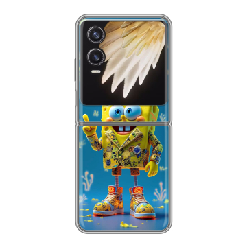 Пластиковый чехол на Tecno Phantom V Flip 2 с принтом Спанч боб Спанчбоб Пластиковый чехол на Tecno Phantom V Flip 2 с принтом Спанч боб Спанчбоб