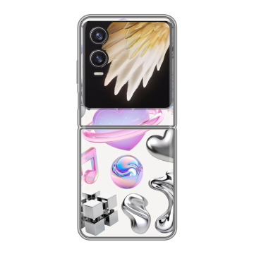 Пластиковый чехол на Tecno Phantom V Flip 2 с принтом Y2K Пластиковый чехол на Tecno Phantom V Flip 2 с принтом Y2K