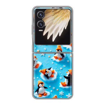Пластиковый чехол на Tecno Phantom V Flip 2 с принтом Новый год