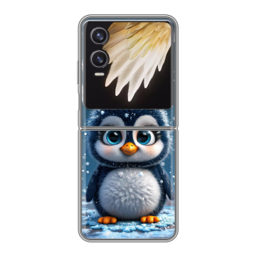 Пластиковый чехол на Tecno Phantom V Flip 2 с принтом Новый год