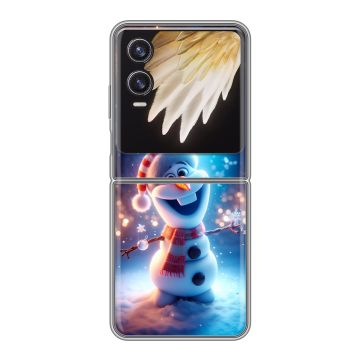 Пластиковый чехол на Tecno Phantom V Flip 2 с принтом Новый год