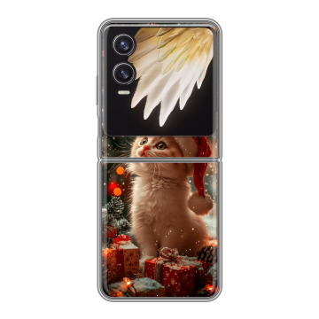 Пластиковый чехол на Tecno Phantom V Flip 2 с принтом Новый год
