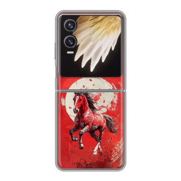 Пластиковый чехол на Tecno Phantom V Flip 2 с принтом Новый год