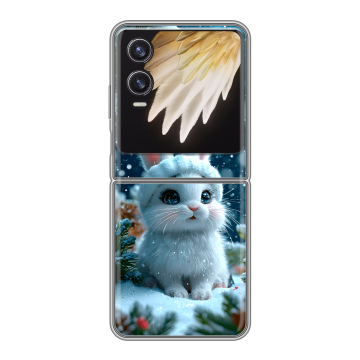 Пластиковый чехол на Tecno Phantom V Flip 2 с принтом Новый год