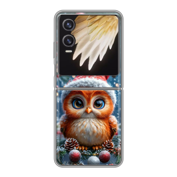Пластиковый чехол на Tecno Phantom V Flip 2 с принтом Новый год