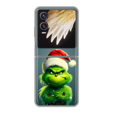 Пластиковый чехол на Tecno Phantom V Flip 2 с принтом Новый год
