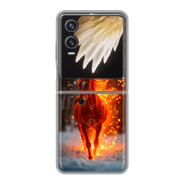 Пластиковый чехол на Tecno Phantom V Flip 2 с принтом Новый год
