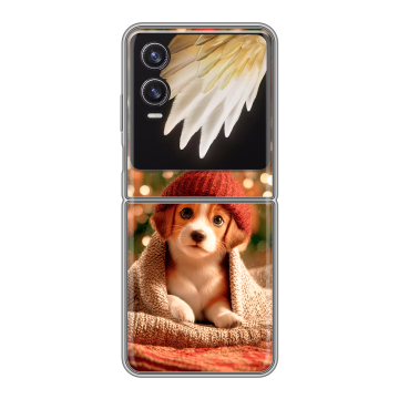 Пластиковый чехол на Tecno Phantom V Flip 2 с принтом Новый год