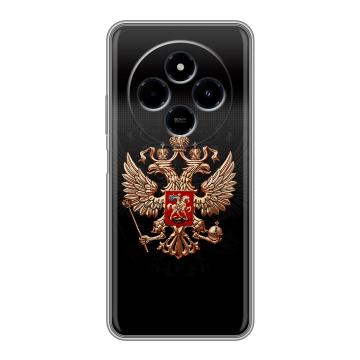 Силиконовый чехол на Poco C75 с принтом Герб России
