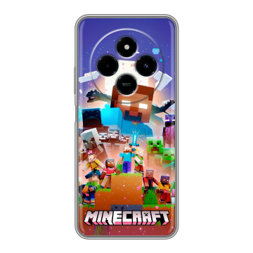 Силиконовый чехол на Poco C75 с принтом Майнкрафт Minecraft Силиконовый чехол на Poco C75 с принтом Майнкрафт Minecraft