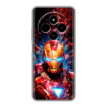Силиконовый чехол на Poco C75 с принтом Железный человек Ironman Силиконовый чехол на Poco C75 с принтом Железный человек Ironman