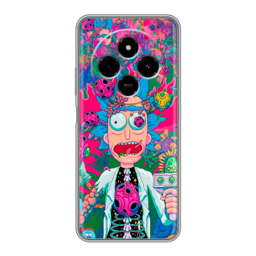 Силиконовый чехол на Poco C75 с принтом Рик и Морти Rick Morty Силиконовый чехол на Poco C75 с принтом Рик и Морти Rick Morty