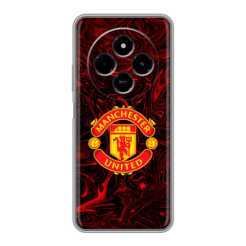 Силиконовый чехол на Poco C75 с принтом Manchester United Силиконовый чехол на Poco C75 с принтом Manchester United