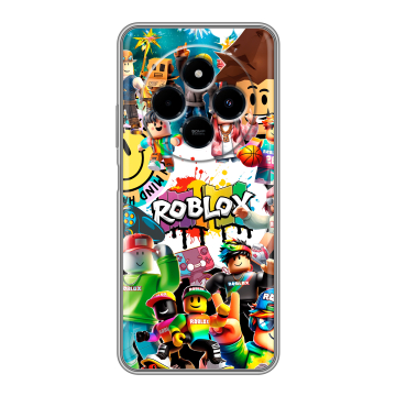 Силиконовый чехол на Poco C75 с принтом Roblox Роблокс Силиконовый чехол на Poco C75 с принтом Roblox Роблокс