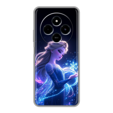 Силиконовый чехол на Poco C75 с принтом Холодное сердце Frozen Силиконовый чехол на Poco C75 с принтом Холодное сердце Frozen